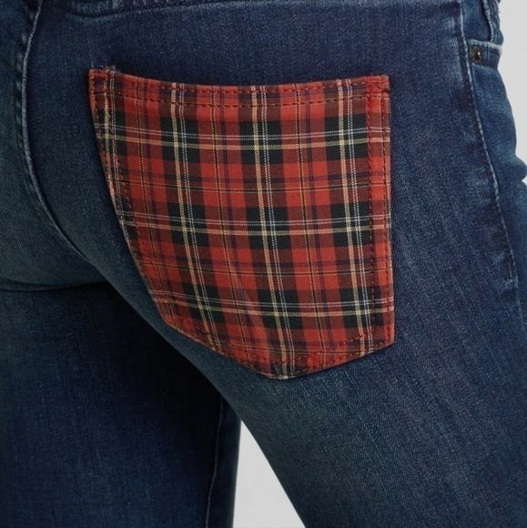 Current Elliott The Stiletto Tartan Plaid Pocket Skinny Jeans, Sz 27 - Picture 11 of 11